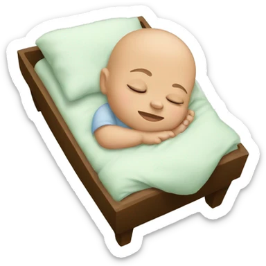 sleeping baby tall sticker