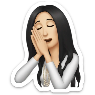 Cher facepalm sticker