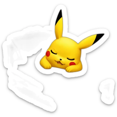 Sleeping-pikachu sticker
