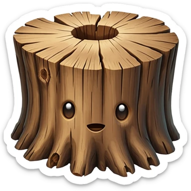 tree stump sticker