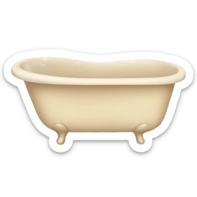 Beige astethic bathtub with bubbles sticker