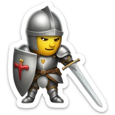 Knight Apple-in armor- with a sword sticker