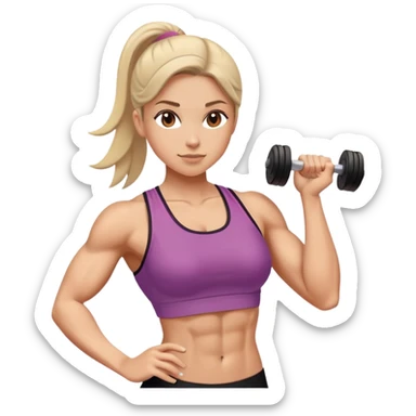 Workout women sticker