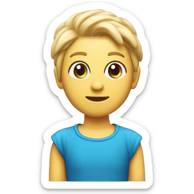 Gul emojie som blåser type gummi med øyeøyene luket og har lyse rosa hjerter rundt seg sticker