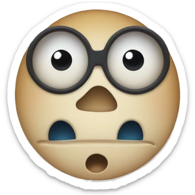 smiley with eye bags sticker