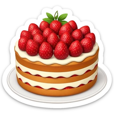 torta de morango no forno sticker