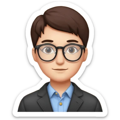 Brick wall with glasses sticker