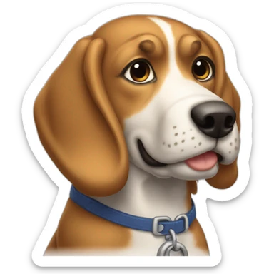 Perro Stanford sin mancha blanca sticker