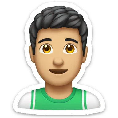 Adolescente moreno con diadema y chandal sticker