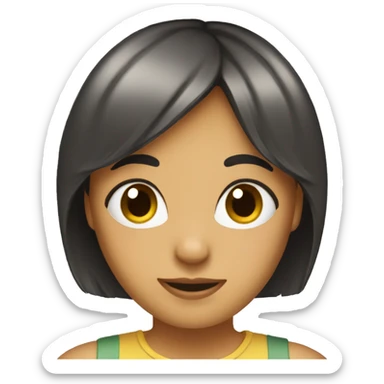 Give the girl bangs sticker