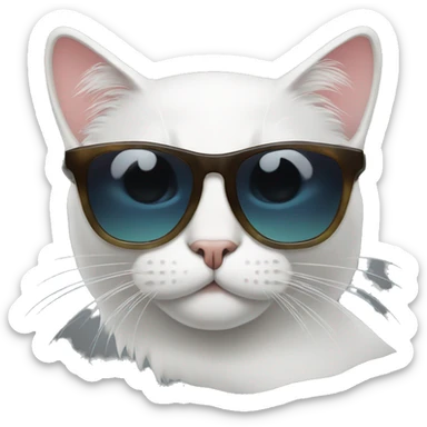 Cat with sunglasses sticker