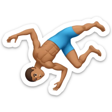 Guy doing a backflip sticker