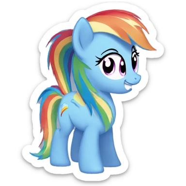 rainbow dash pony sticker