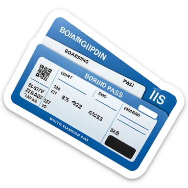 boarding pass sticker
