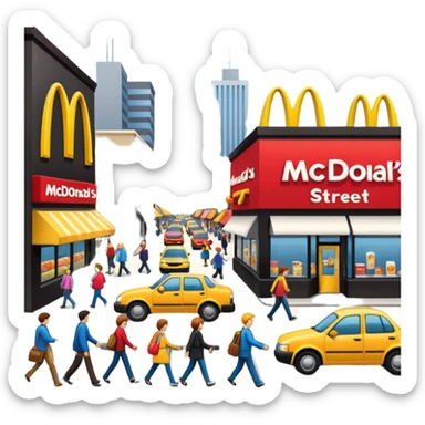 Mcdonalds street sticker