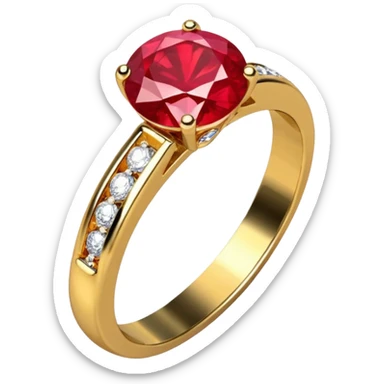 glitter rubi diamond married ring sticker