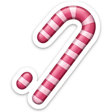 Red and pink candy cane sticker