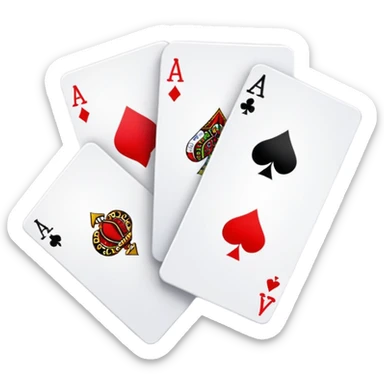 Playing cards sticker
