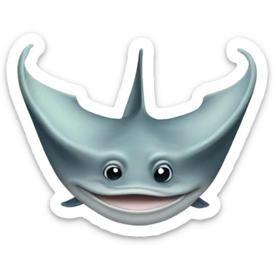 a round grey stingray sticker