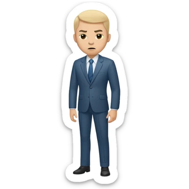 ligth man with a disgusted face full body sticker