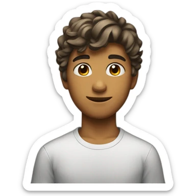 a teen that has a cute face and handsome sticker