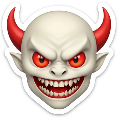 Demon sans la peu rouge sticker