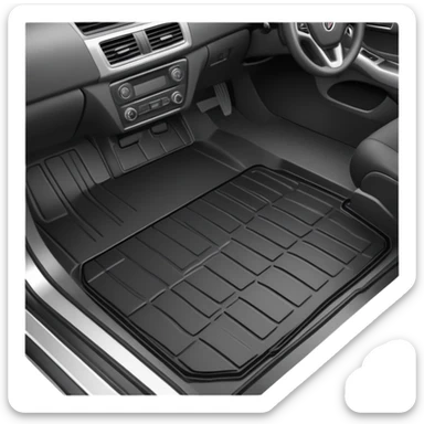 applying sound deadening material to car floor, first layer of vibration isolation sticker