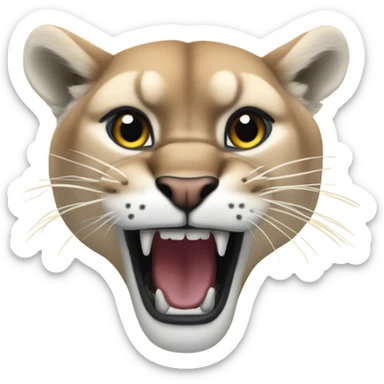 Cougar clawing sticker