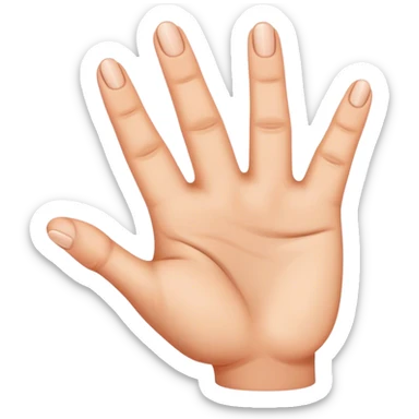 3 fingered hand sticker