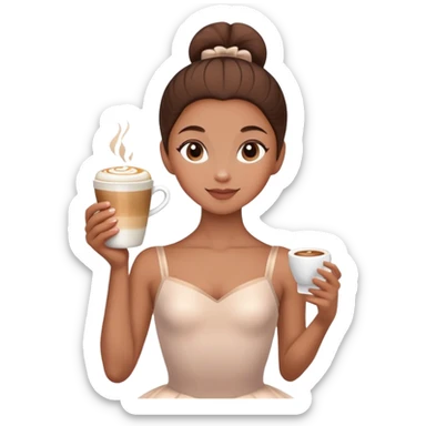 brown ballerina woth capuccino sticker