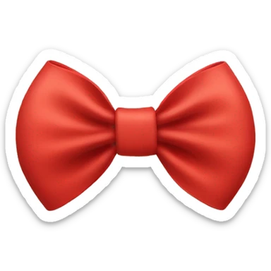 Hair bow in red  sticker