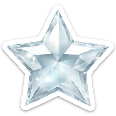 white diamond star sticker