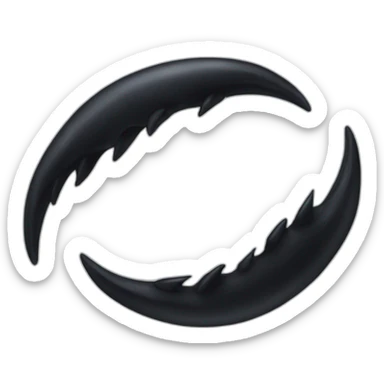 black bird claw sticker