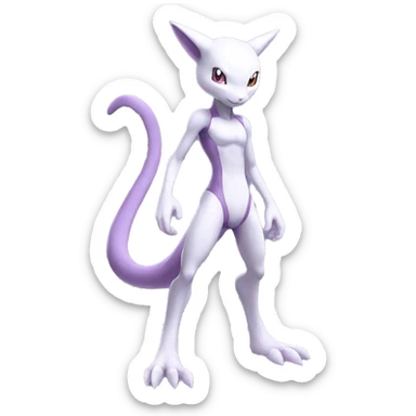 Anthro Mewtwo-Pokémon full body sticker