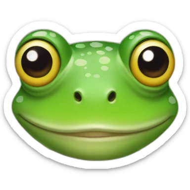 a frog with pride colors sticker