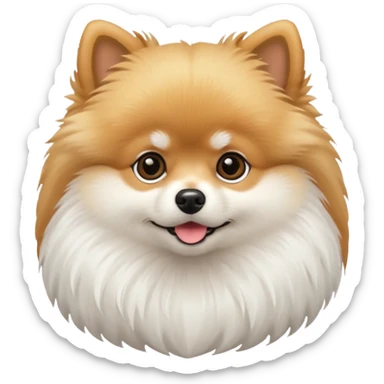 Pomeranian white sticker
