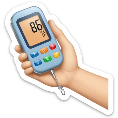 diabetes meter hand test sticker