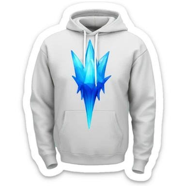 blue crystal spikes on hoodie sticker