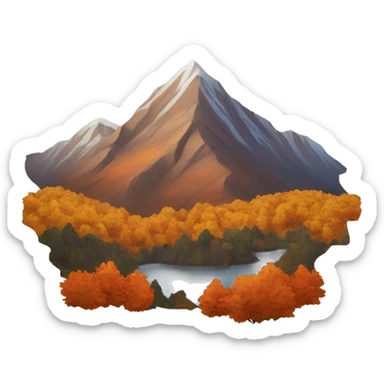 autumn mountain sticker