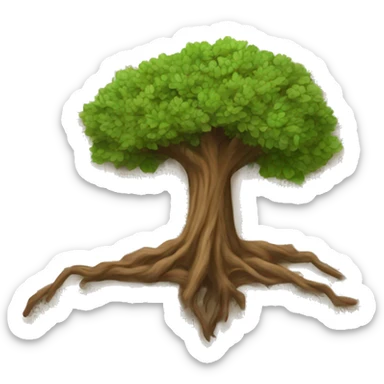 A tree rooted in an open Bible sticker