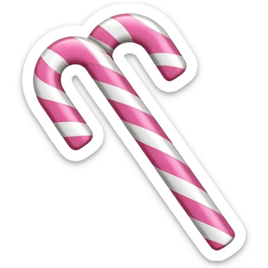 Pink candy cane sticker