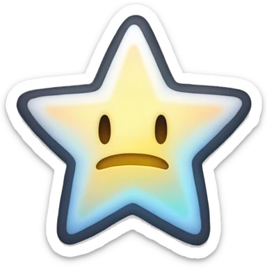 sticker in the shape of a star, no face, no emotions, should glow sticker