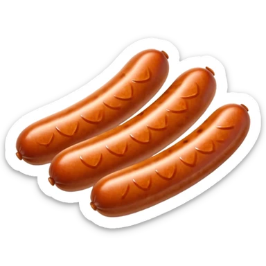 sausages cutted in slices  sticker