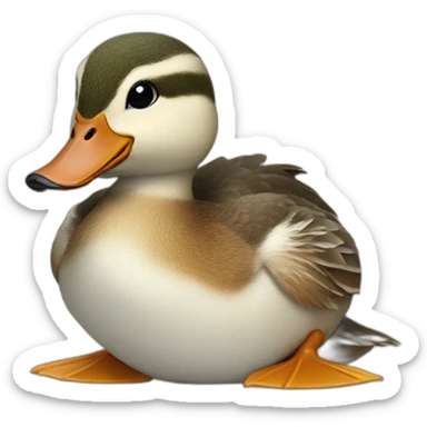 duck having a squirrel head sticker