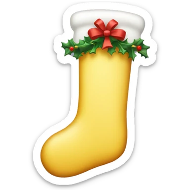 Yellow Christmas stocking  sticker