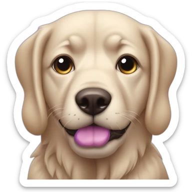 Un chien qui dort et qui a les yeux violet sticker