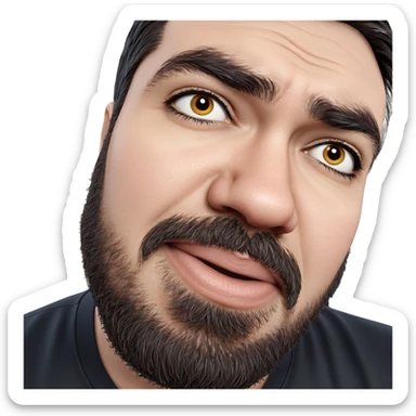 moody portrait of a man sticker