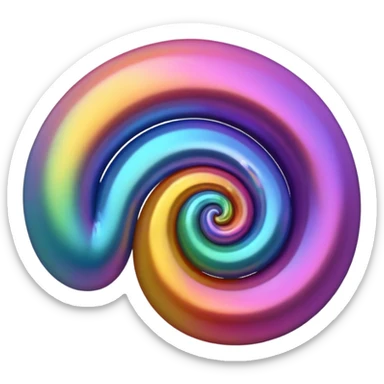 colorful shell swirl sticker