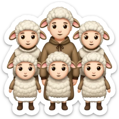 Só quero 5 pessoas vestidas de ovelhas  sticker
