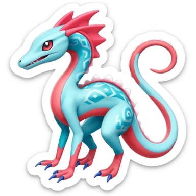 Meloetta-Salamence-Salazzle-Pokémon-Fakémon-fusion-hybrid-creature sticker